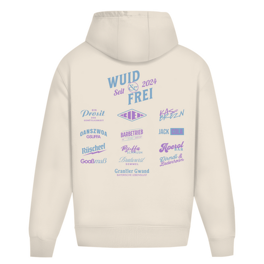 Bayerischer Heavy Oversize Hoodie Unisex - Wuid & Frei Dorfleben - Grantler Gwand