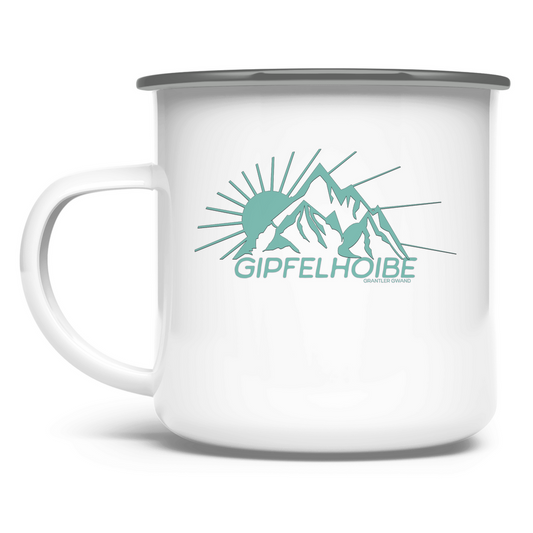 Bayerische Emaille Tasse Gipfelhoibe - mint - Grantler Gwand