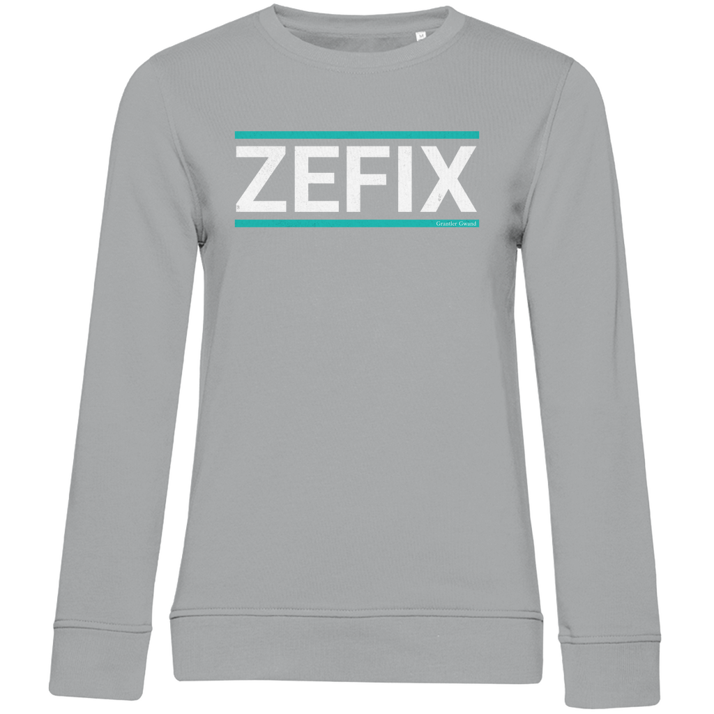 Damen Premium Bio Sweatshirt Zefix - grün/weiß