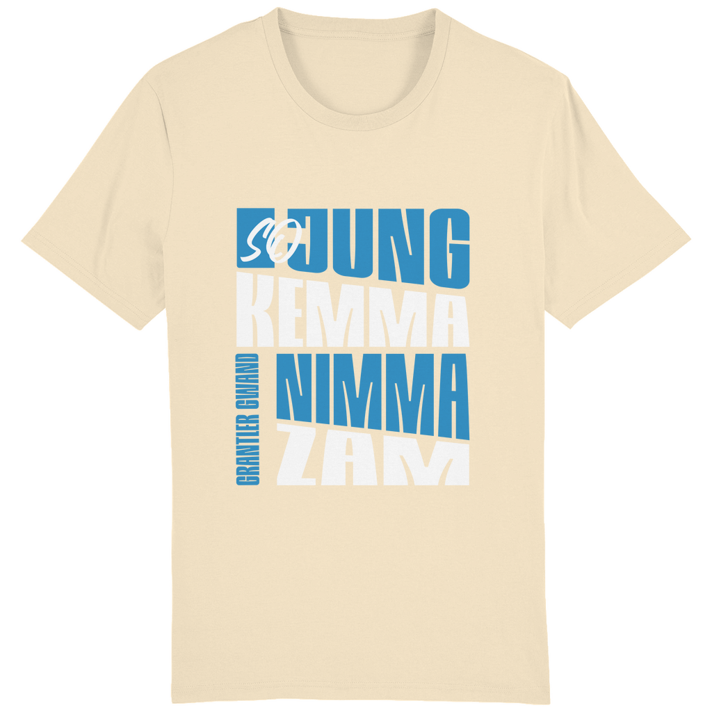 Bayerisches Herren T-Shirt So jung kemma nimma zam - blau/weiß - Grantler Gwand