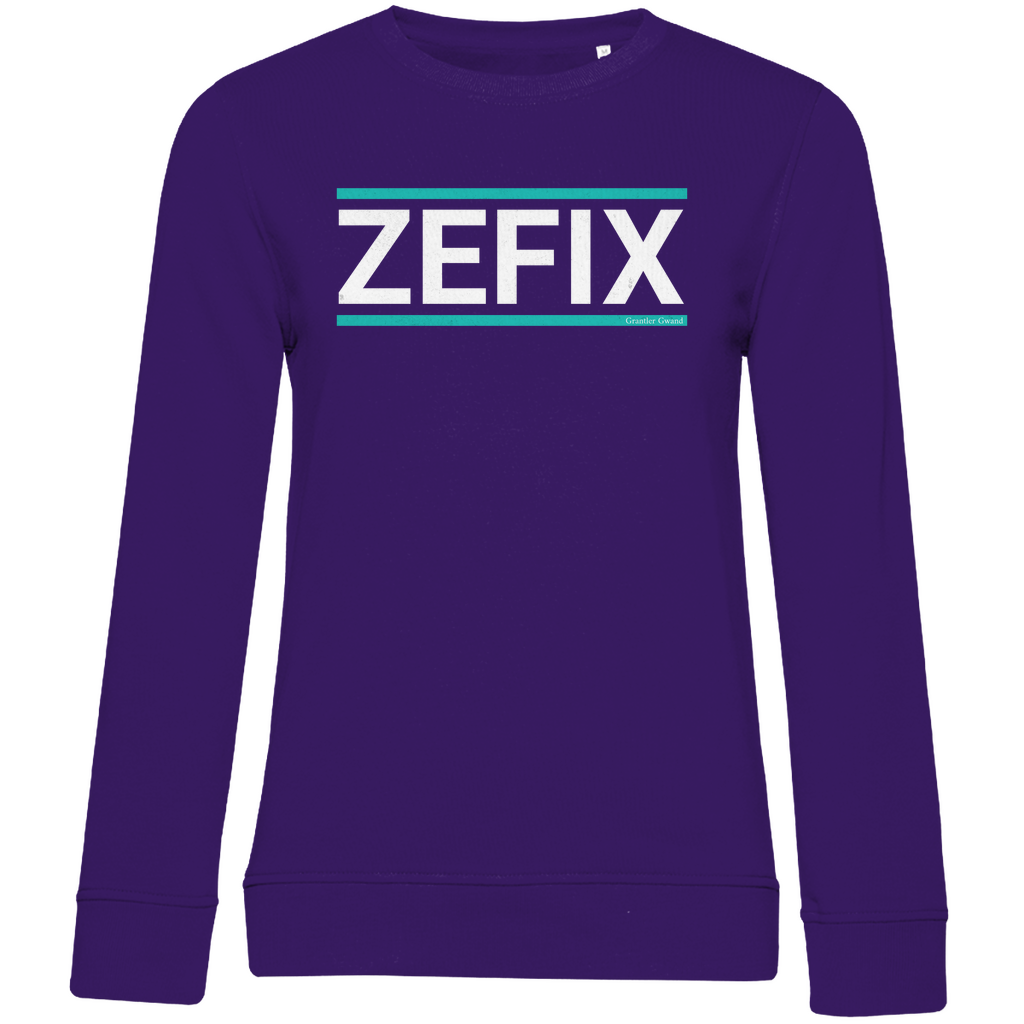 Damen Premium Bio Sweatshirt Zefix - grün/weiß