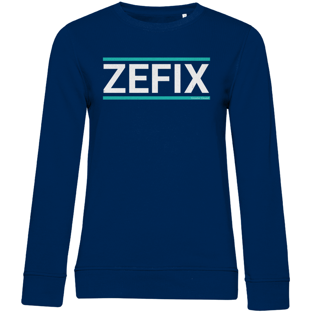 Damen Premium Bio Sweatshirt Zefix - grün/weiß