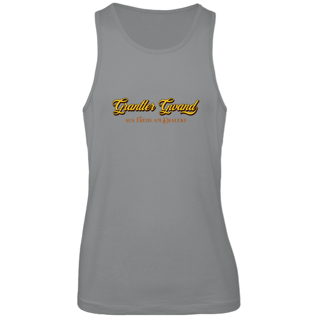 Bayerisches Herren Premium Tank Top Grantler Gwand - aus freid am Dialekt - gold - Grantler Gwand