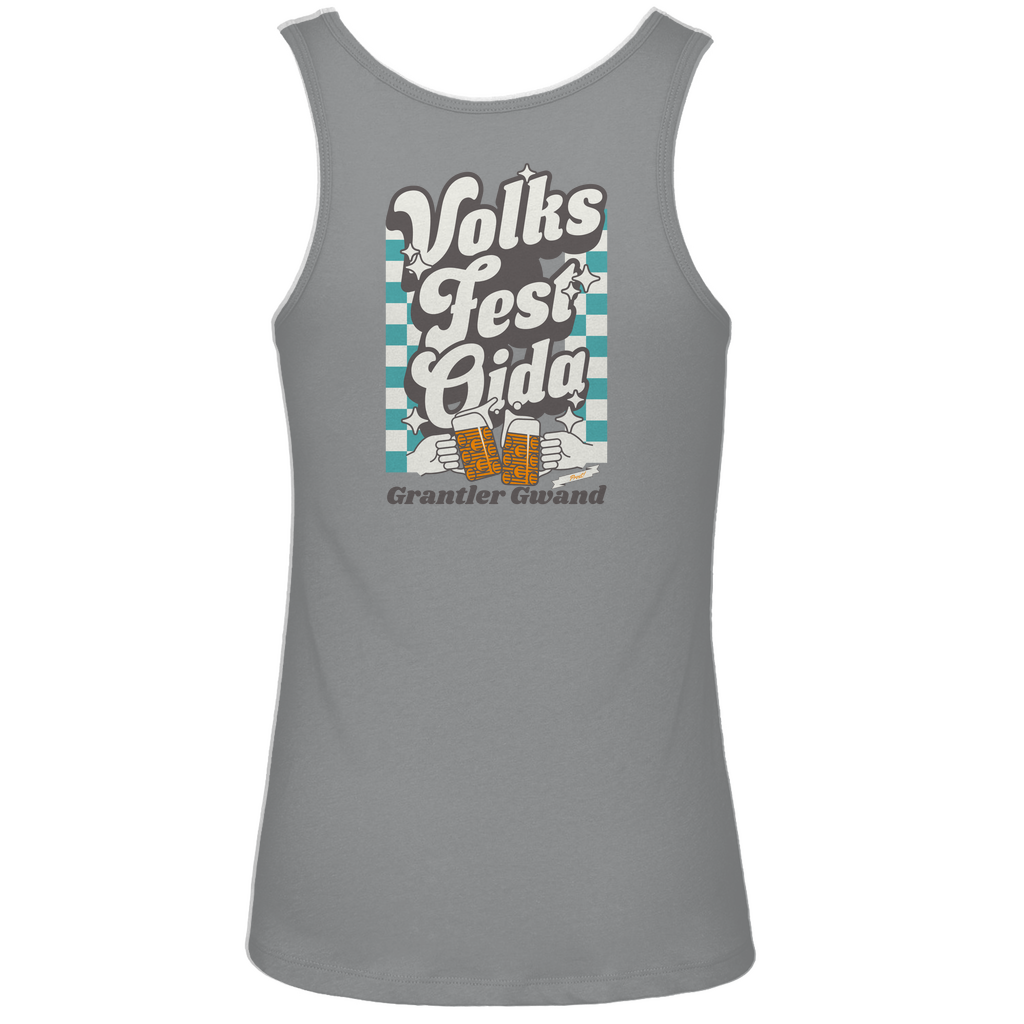Bayerisches Damen Premium Organic Tank Top Volksfest Oida - Grün - Grantler Gwand - Front- und Backprint