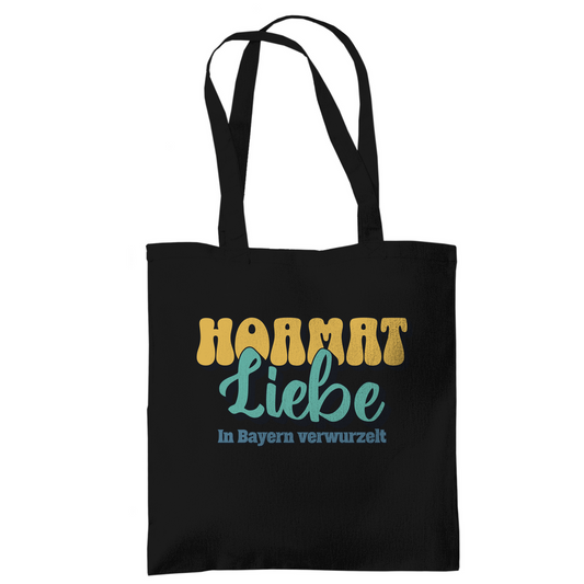 Bayerische Tragetasche Hoamat Liebe -gold/grün - Grantler Gwand