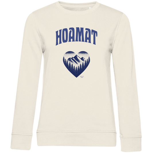 Damen Premium Bio Sweatshirt Hoamat - blau