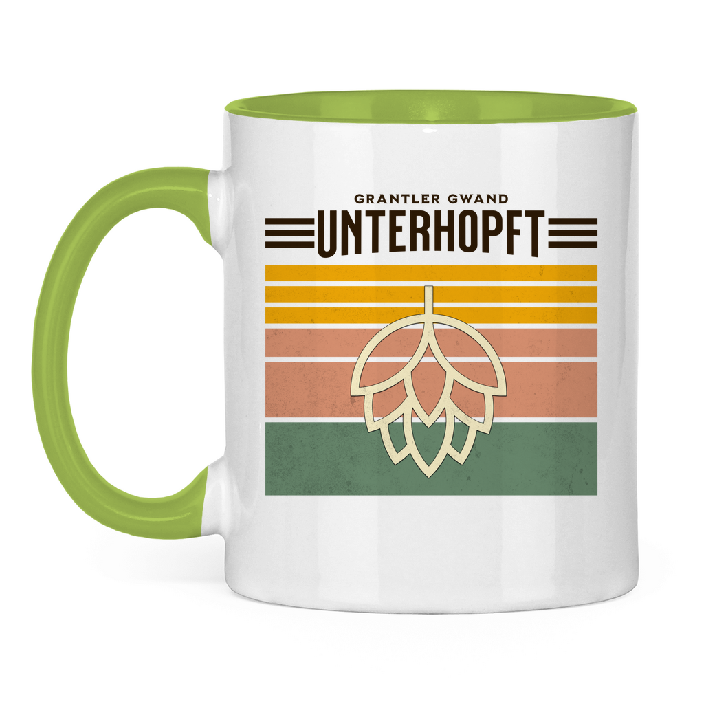 Tasse zweifarbig Unterhopft - schwarz
