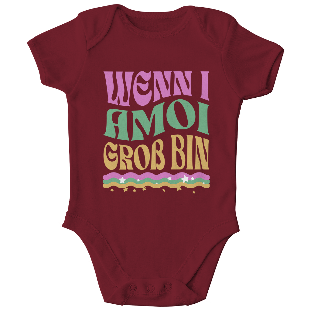 Bayerischer Baby Bio Body Wenn I amoi Groß bin - Grantler Gwand