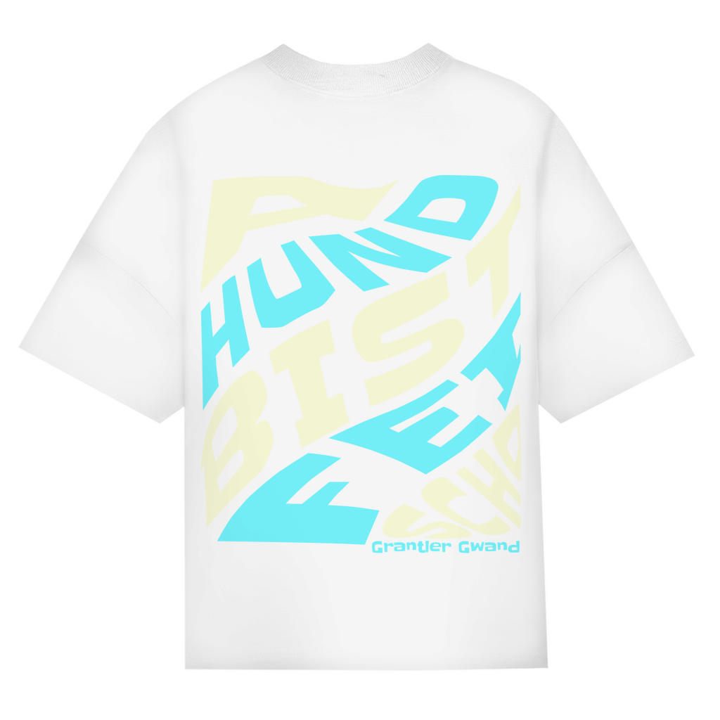 Bayerisches Oversize T-Shirt unisex - A Hund bist fei scho - blau/beige - Grantler Gwand
