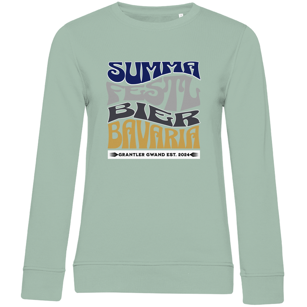 Damen Premium Bio Sweatshirt Summa, Festl, Bier, Bavaria - dunkelblau
