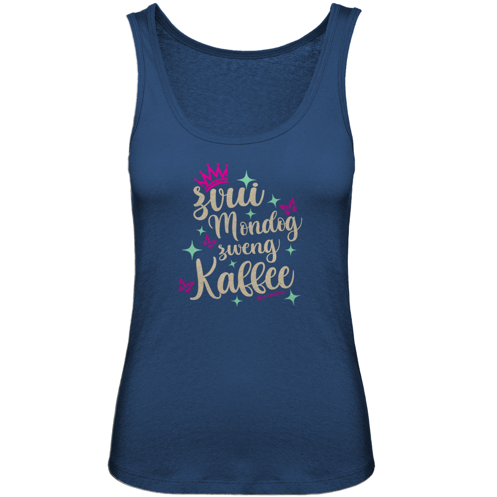 bayerisches Damen Premium Organic Tank Top Z´vui Mondog, z´weng Kaffee - Grantler Gwand