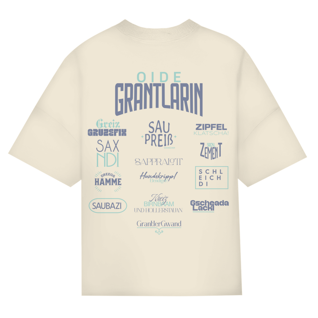Bayerisches Oversize T-Shirt Frauen - Fluchshirt - Grün - Grantler Gwand