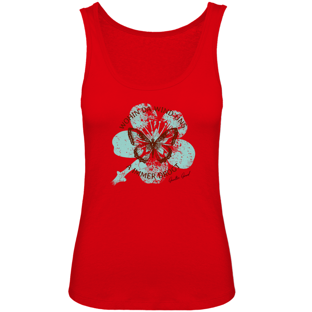 Bayerisches Damen Premium Organic Tank Top Wohin da Wind uns a immer drogt - mint - Grantler Gwand