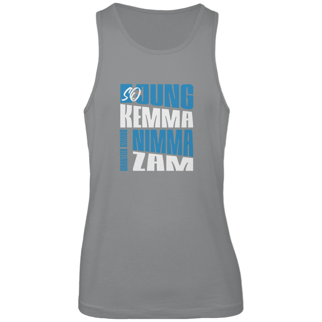 Bayerisches Herren Premium Tank Top So jung kemma nimma zam - blau/weiß - Grantler Gwand