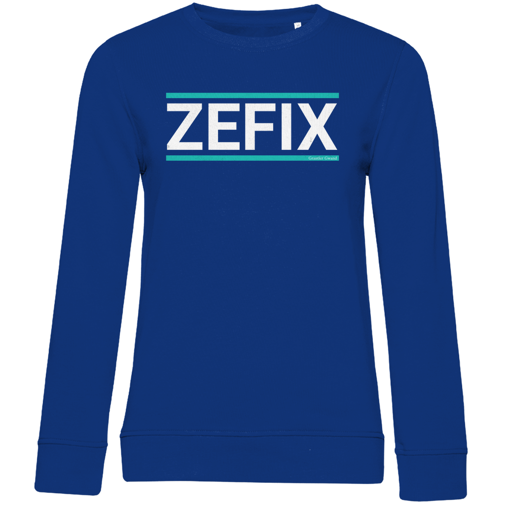 Damen Premium Bio Sweatshirt Zefix - grün/weiß