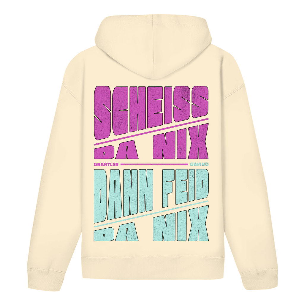 Bayerischer Damen Hoodie - Scheiss da nix dann feid da nix - pink/mint - Grantler Gwand