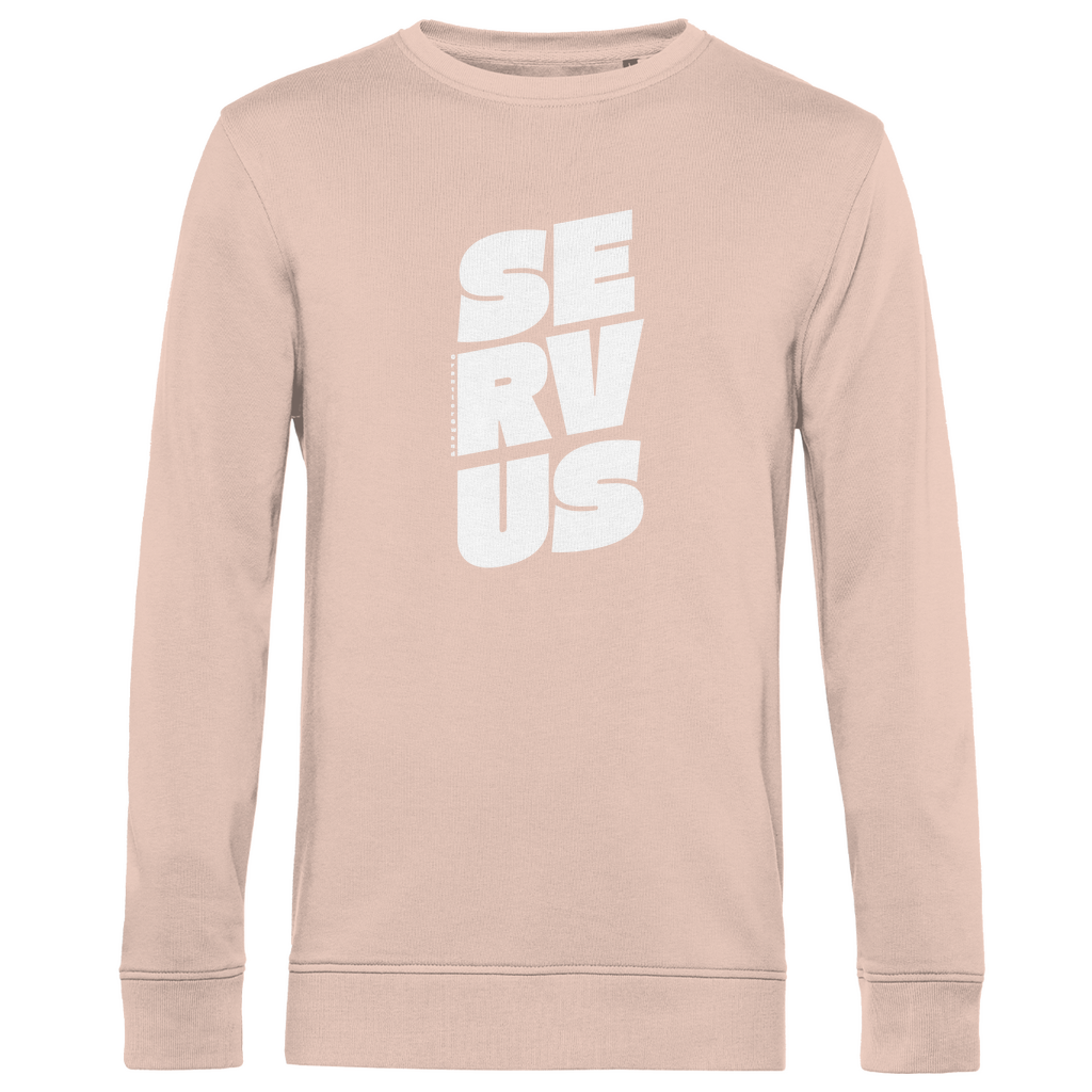 Herren Premium Bio Sweatshirt Servus - weiß