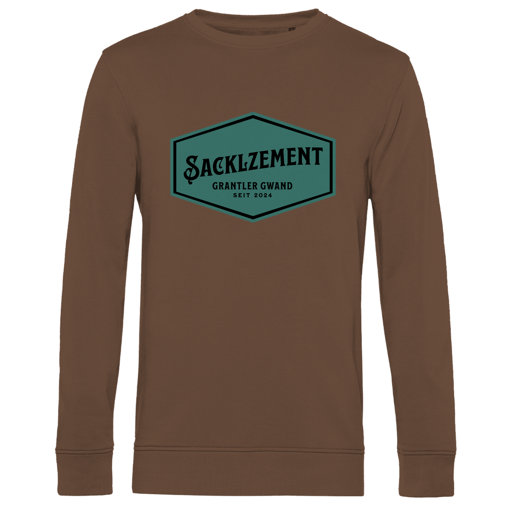 bayerisches Herren Premium Bio Sweatshirt Sacklzement - Grün - Grantler Gwand