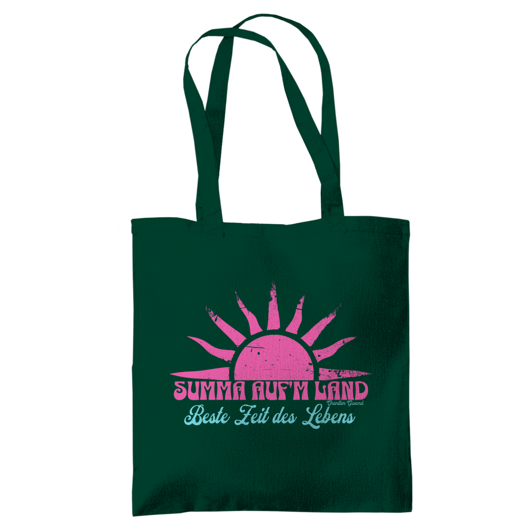 Bayerische Tragetasche - Summa auf´m Land - pink/mint - Grantler Gwand