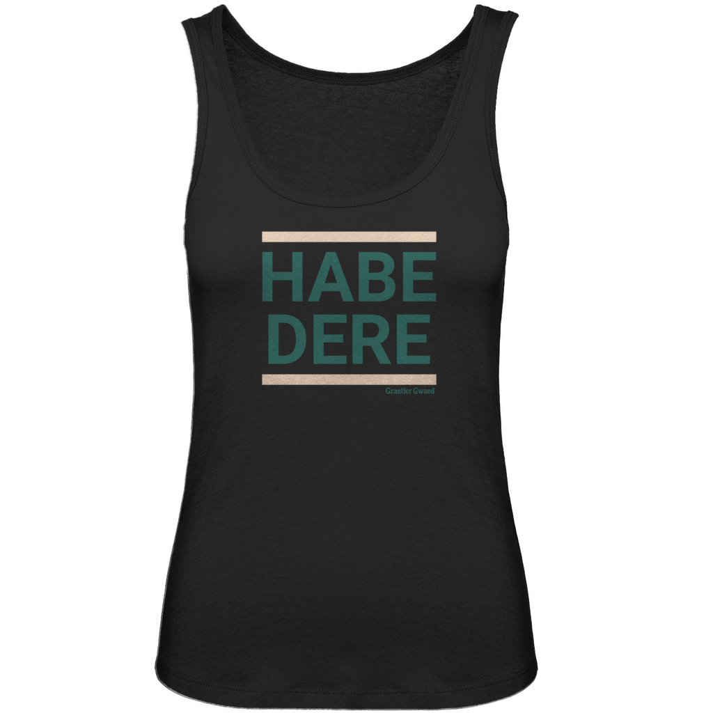 Bayerisches Damen Premium Organic Tank Top Habe dere - grün/beige - Grantler Gwand