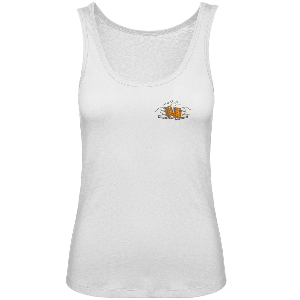 Bayerisches Damen Premium Organic Tank Top Volksfest Oida - Grün - Grantler Gwand - Front- und Backprint