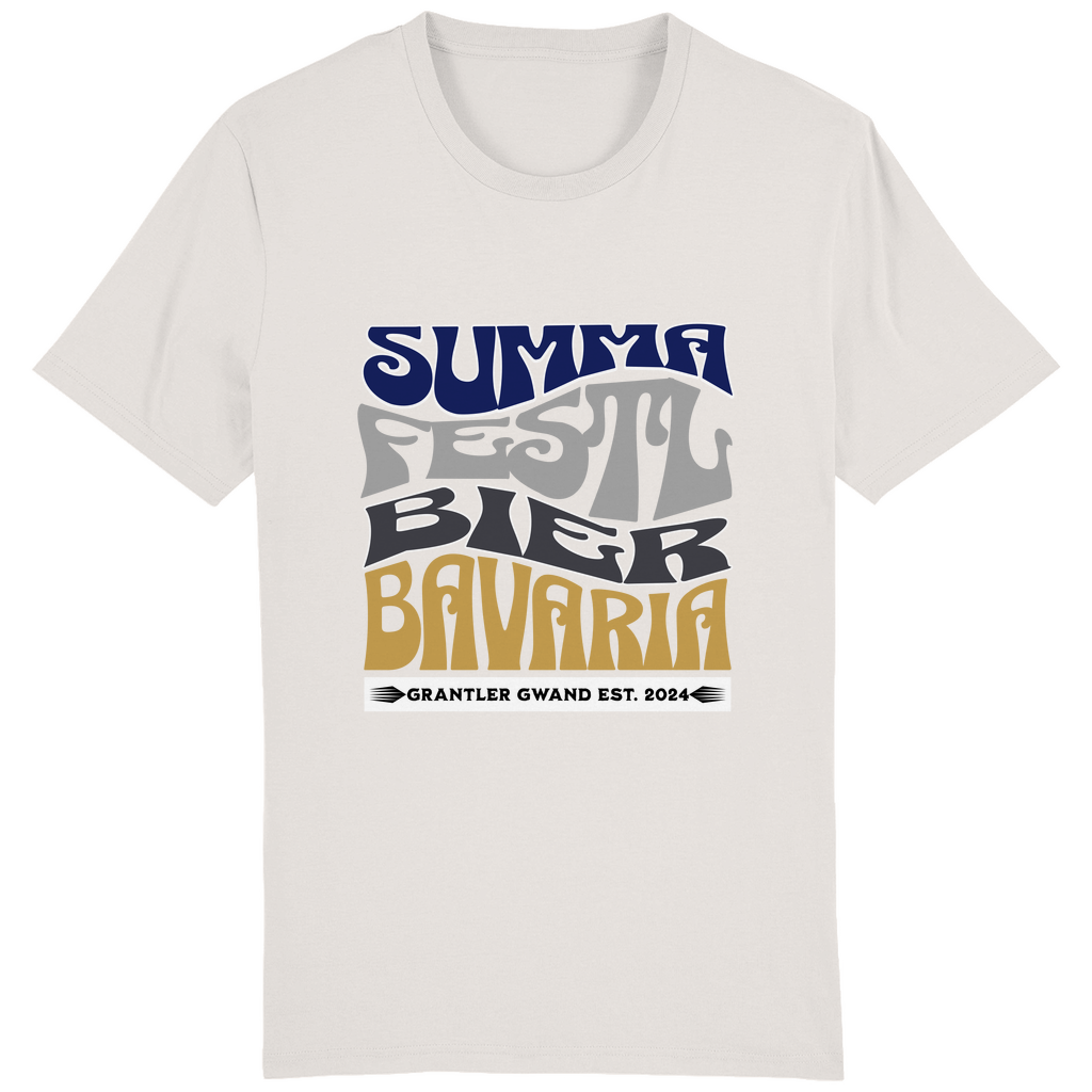 Bayerisches Herren T-Shirt Summa, Festl, Bier, Bavaria - dunkelblau - Grantler Gwand