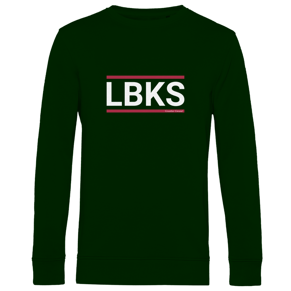 Herren Premium Bio Sweatshirt LBKS - rot/weiß