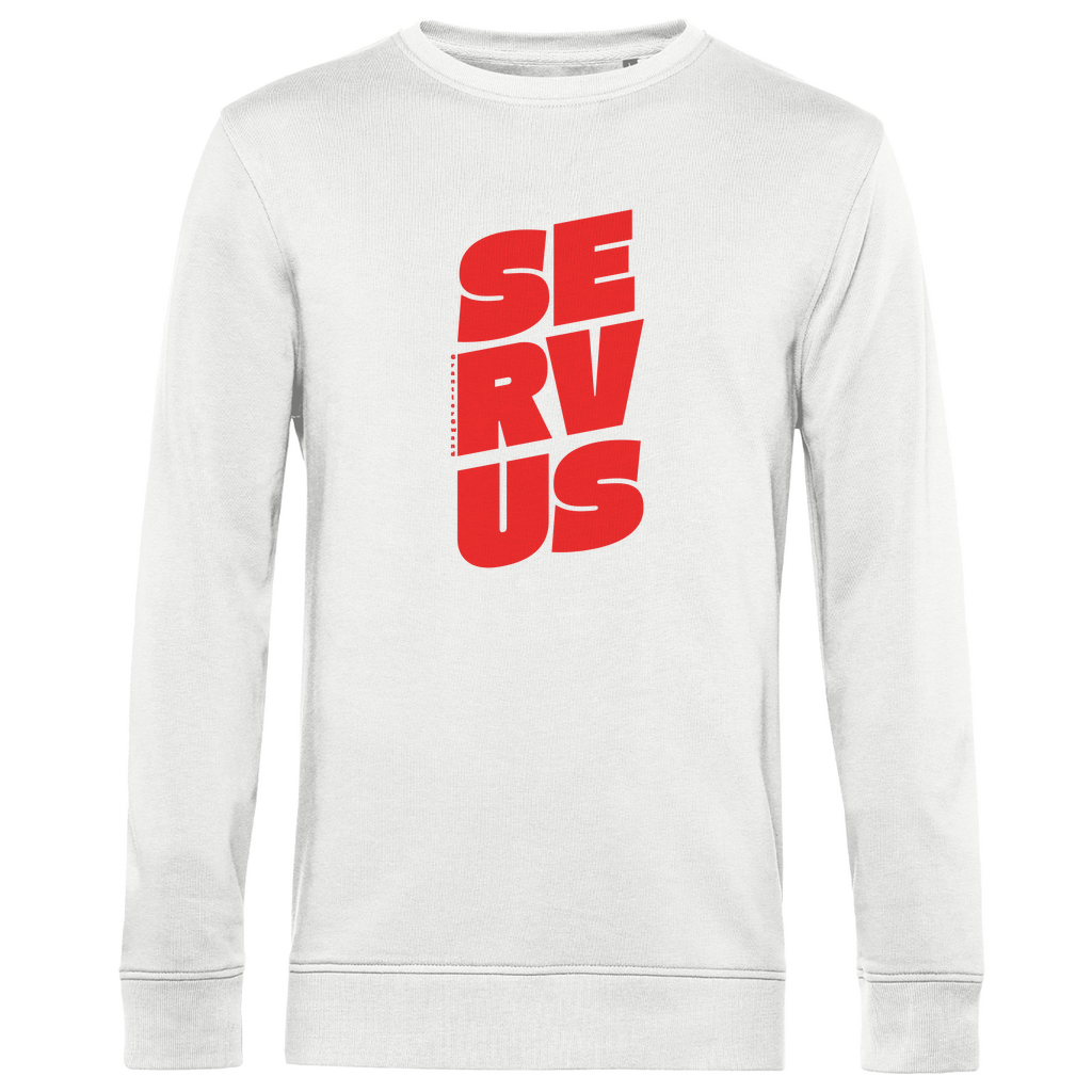 Herren Premium Bio Sweatshirt Servus - rot