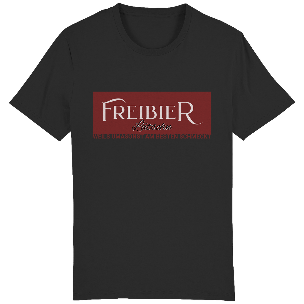 Bayerisches Herren T-Shirt Freibierlätschn - rot - Grantler Gwand