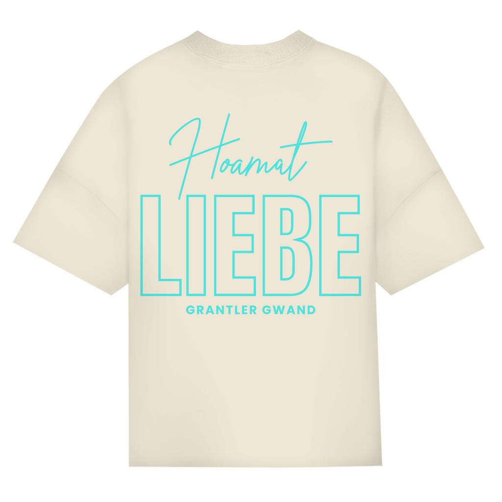 Bayerisches Oversize T-Shirt Unisex - Hoamat Liebe - Mint - Grantler Gwand