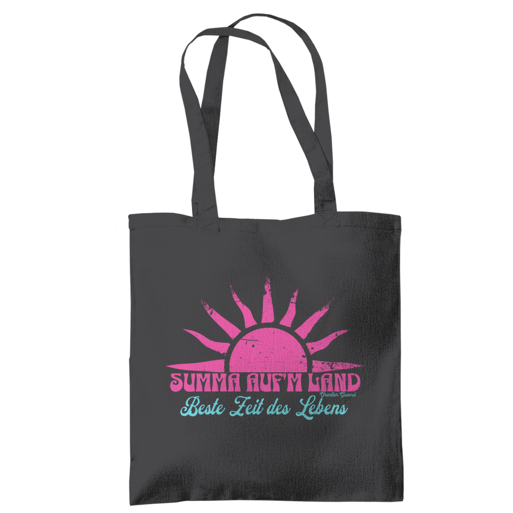 Bayerische Tragetasche - Summa auf´m Land - pink/mint - Grantler Gwand
