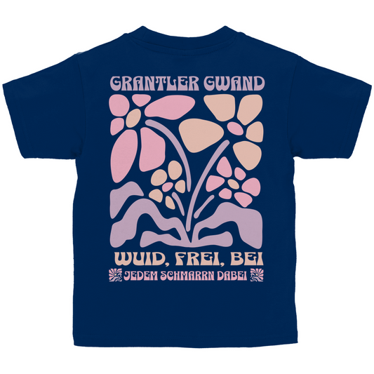 Bayerisches Kinder T-Shirt - Wuid, frei, bei jedem Schmarrn dabei - Grantler Gwand