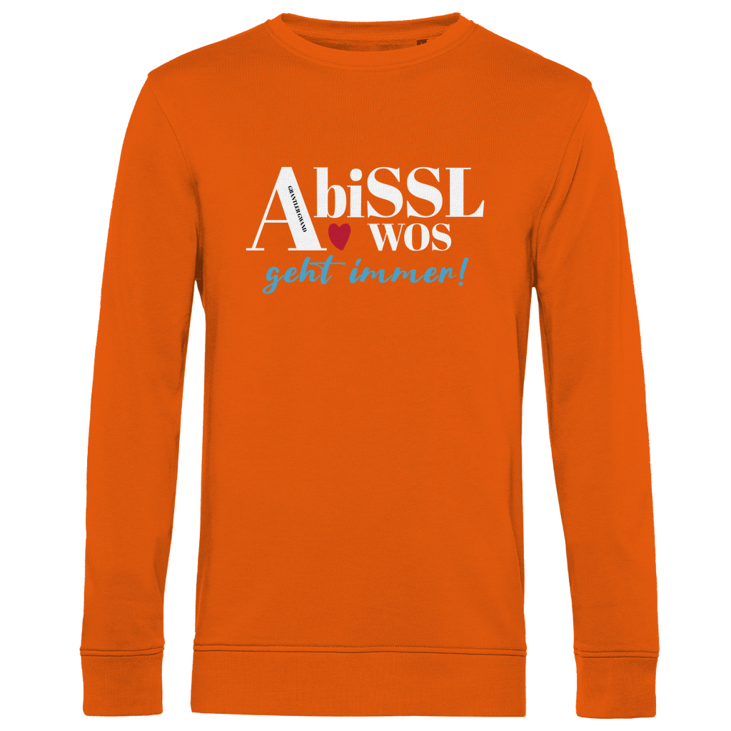 Herren Premium Bio Sweatshirt A bissl wos geht immer - blau
