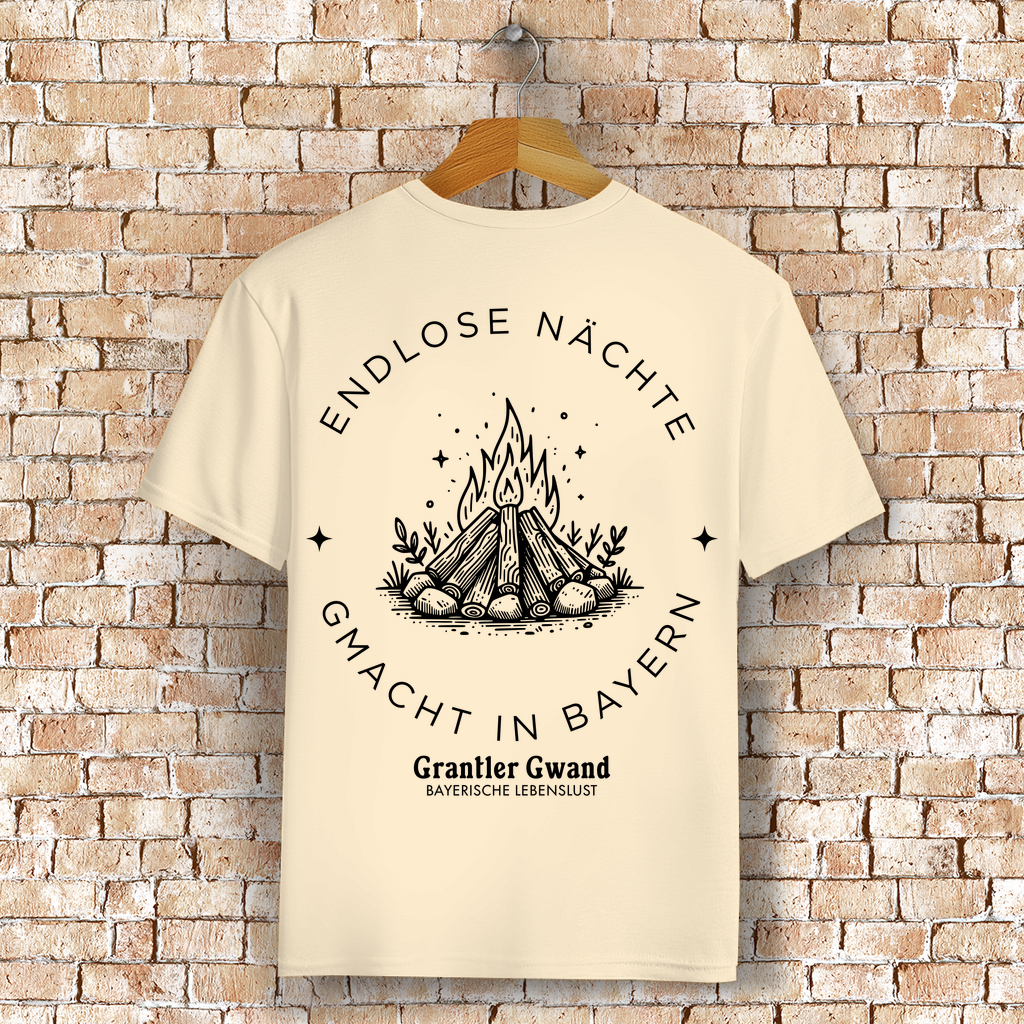 Bayerisches T-Shirt Unisex - Endlose Nächte - Gmacht in Bayern - Grantler Gwand