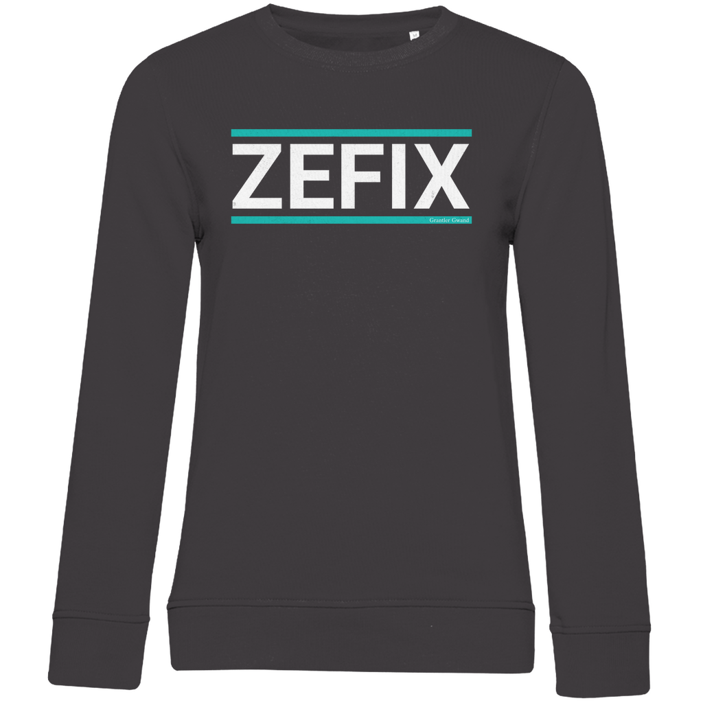 Damen Premium Bio Sweatshirt Zefix - grün/weiß