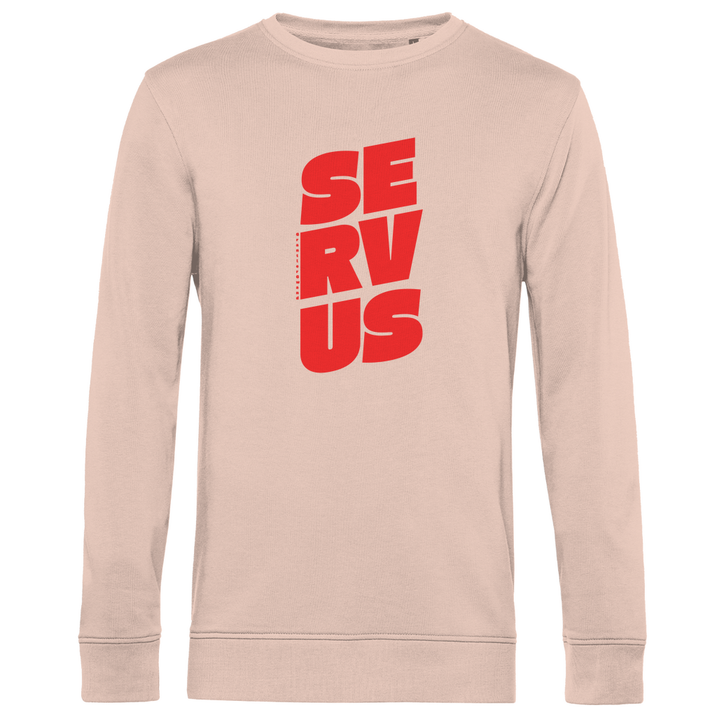 Herren Premium Bio Sweatshirt Servus - rot