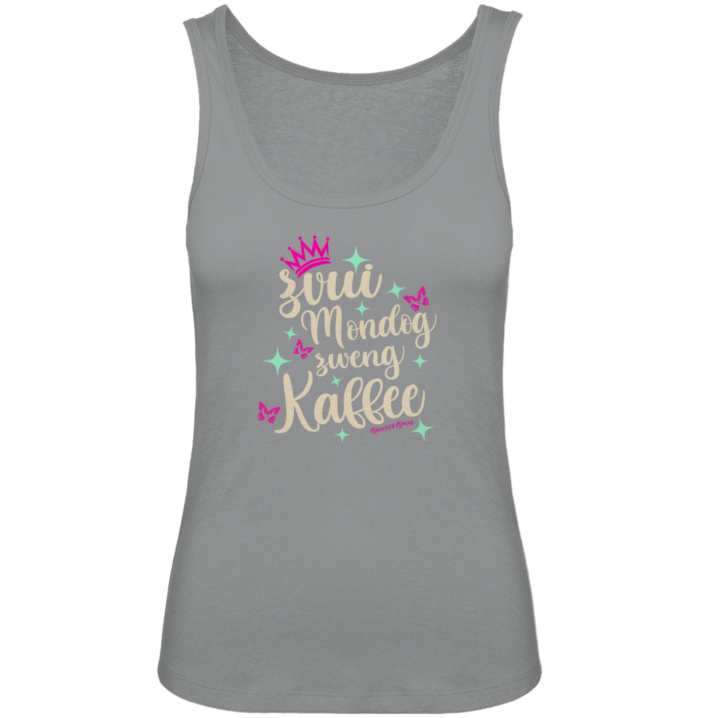 bayerisches Damen Premium Organic Tank Top Z´vui Mondog, z´weng Kaffee - Grantler Gwand