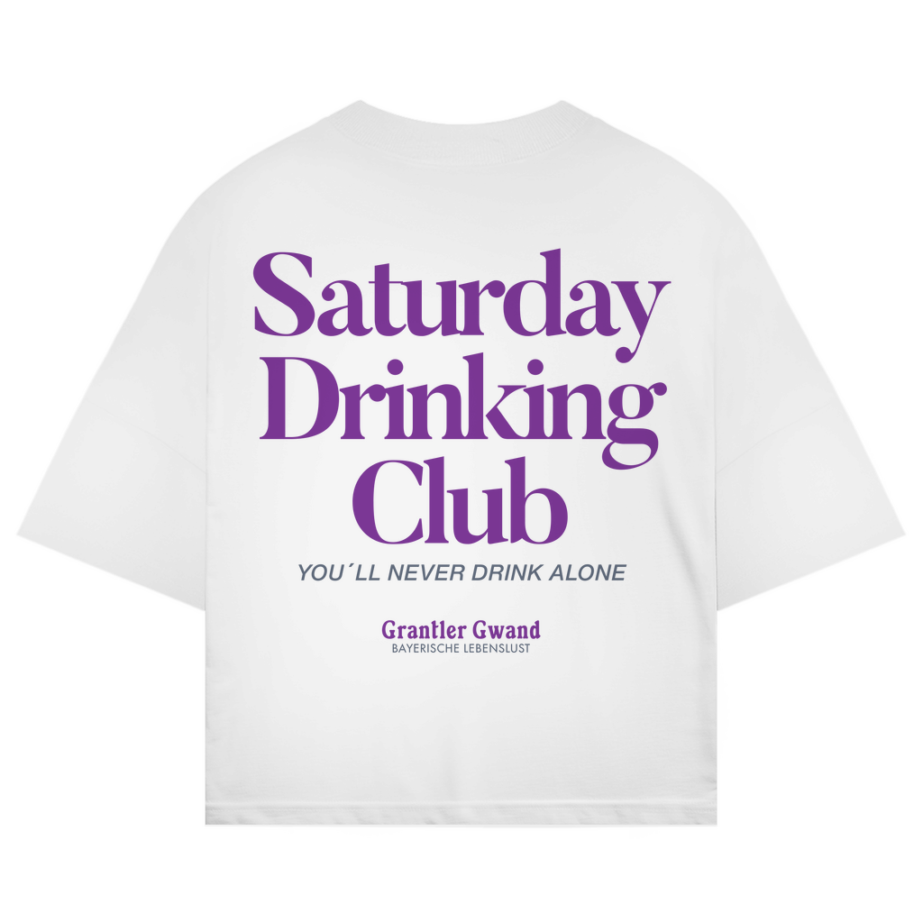 Bayerisches Oversize T-Shirt Unisex - Saturday Drinking  Lila - Grantler Gwand