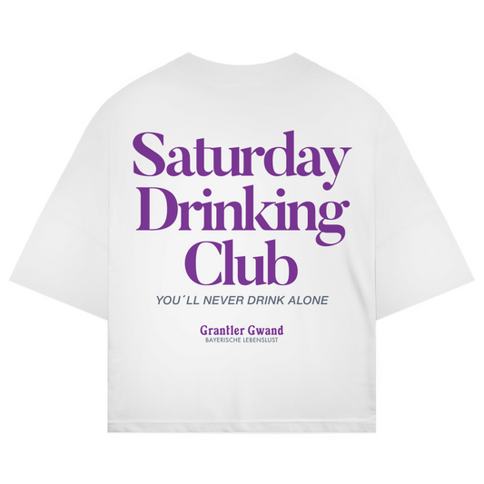 Bayerisches Oversize T-Shirt Unisex - Saturday Drinking  Lila - Grantler Gwand