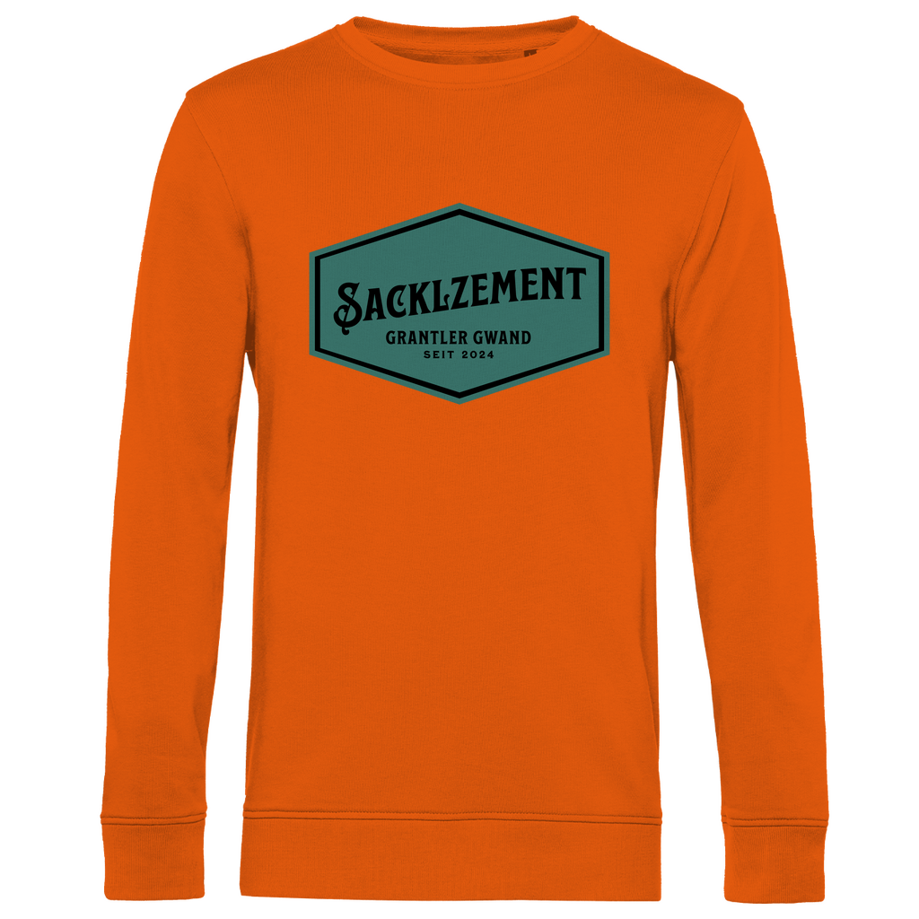 bayerisches Herren Premium Bio Sweatshirt Sacklzement - Grün - Grantler Gwand