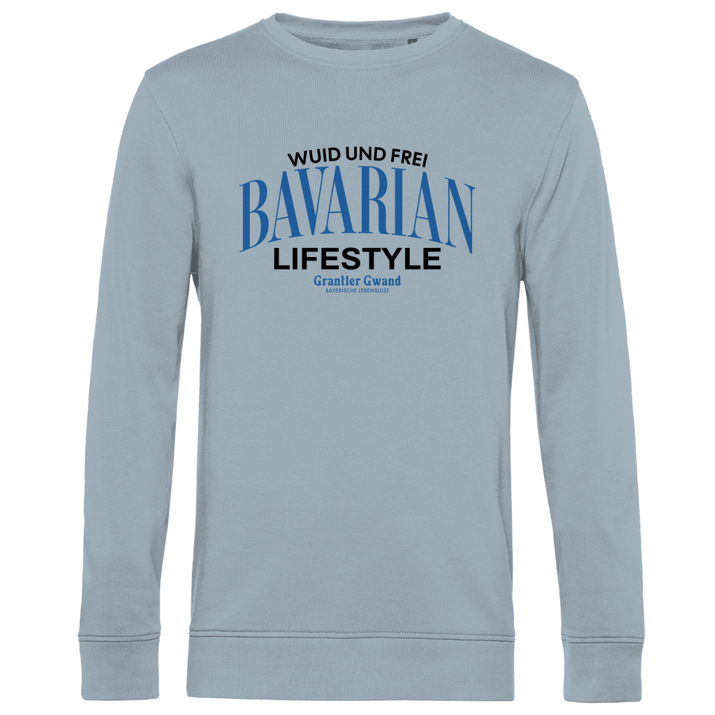 Bayerisches Herren Premium Bio Sweatshirt Bavarian Lifestyle - schwarz - Grantler Gwand