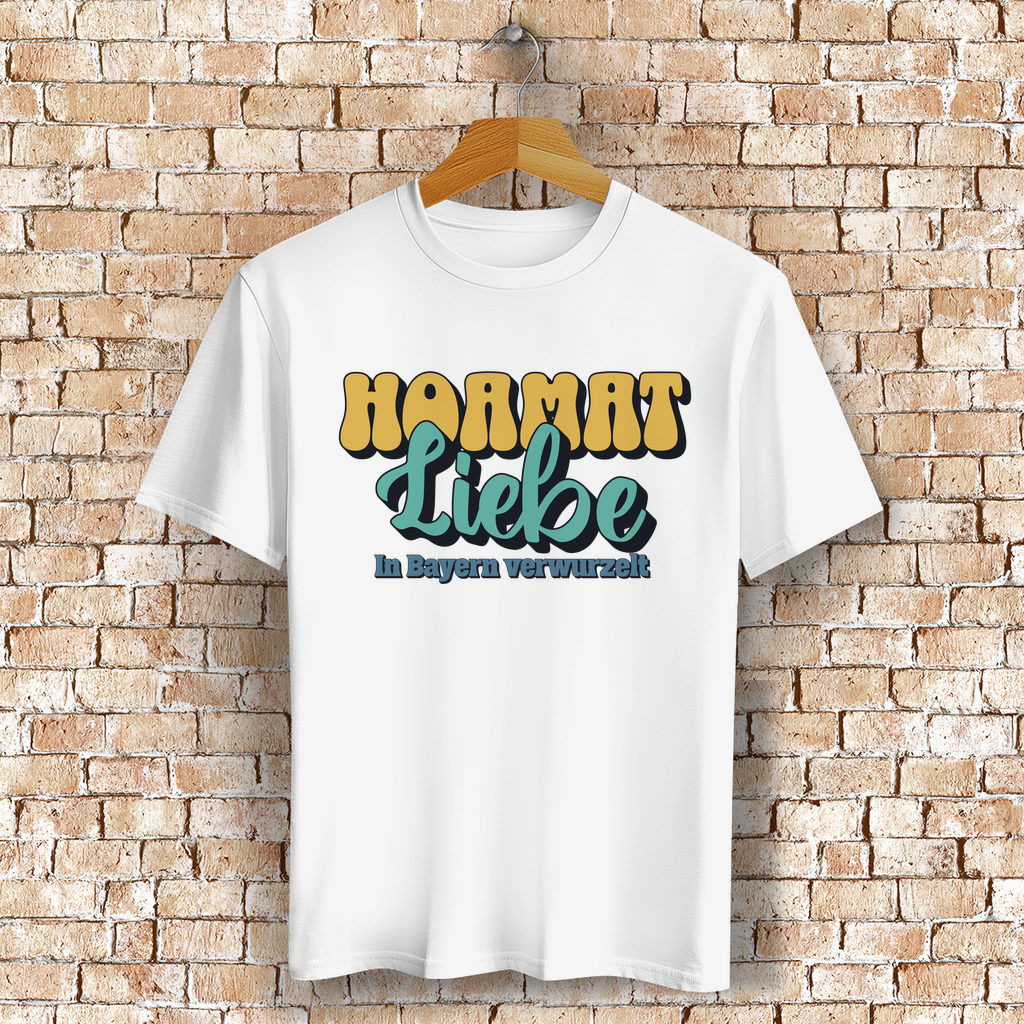 Bayerisches T-Shirt Unisex - Hoamat Liebe - Grantler Gwand