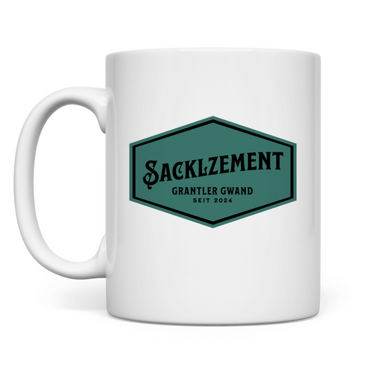 bayerische Tasse Sacklzement - Grün - Grantler Gwand