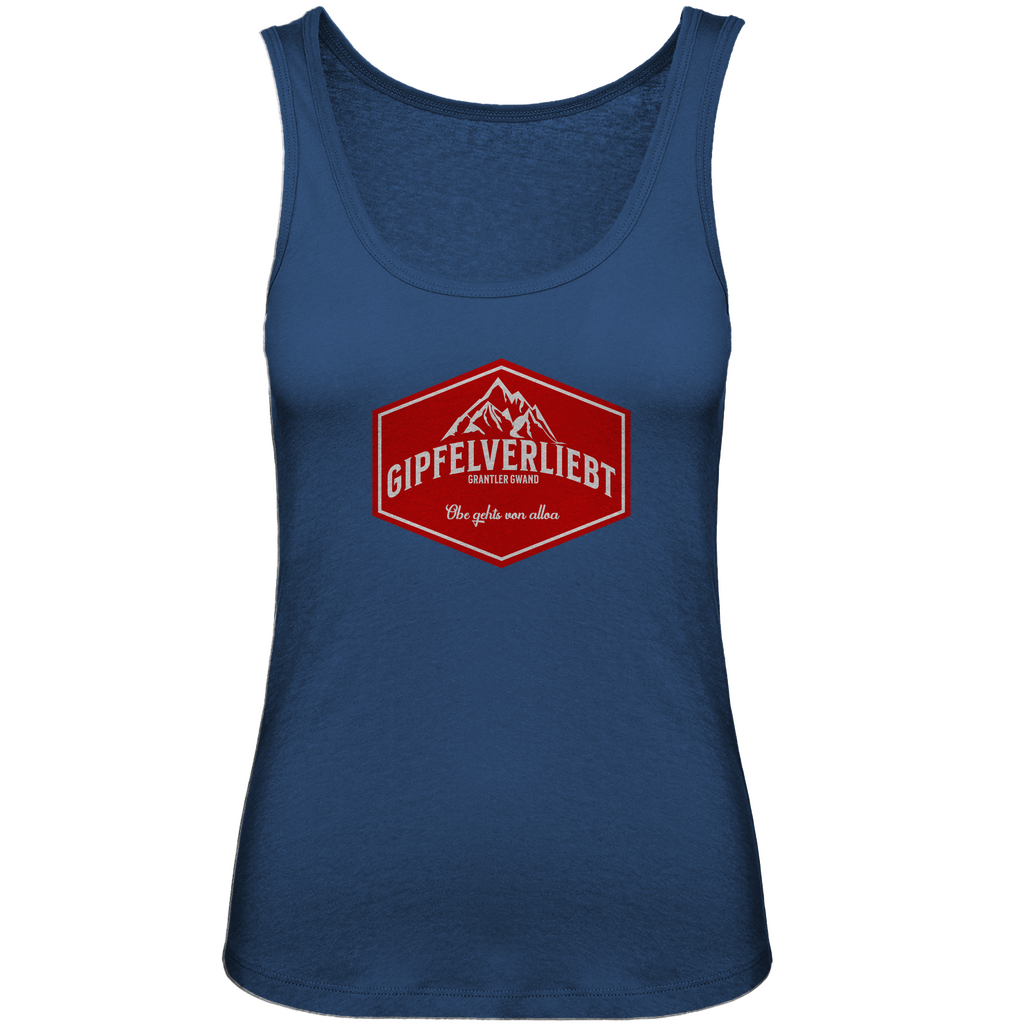 Bayerisches Damen Premium Organic Tank Top Gipfelverliebt Wappen- rot - Grantler Gwand
