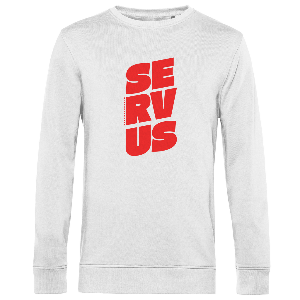 Herren Premium Bio Sweatshirt Servus - rot