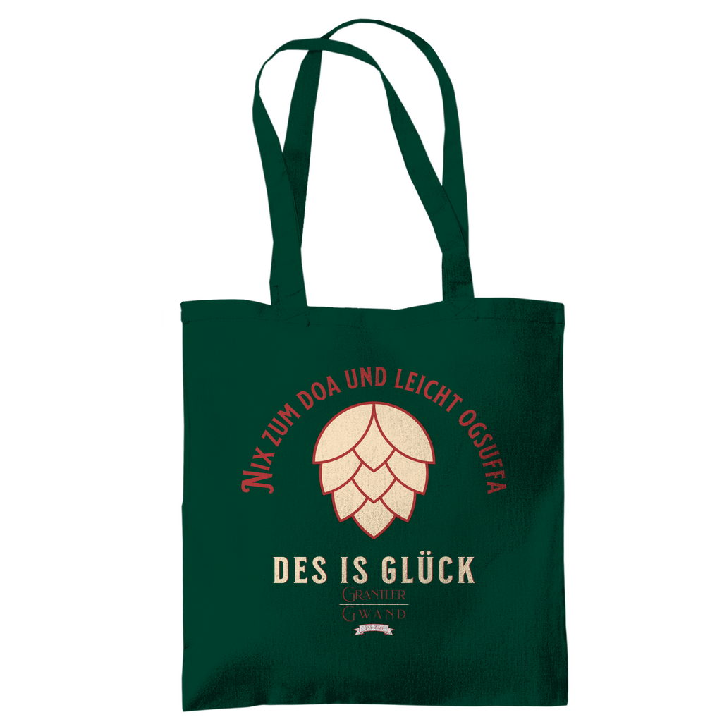 Bayerische Tragetasche Nix zum doa und leicht ogsuffa - rot/beige - Grantler Gwand