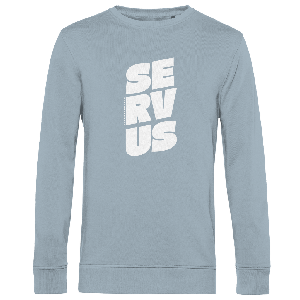 Herren Premium Bio Sweatshirt Servus - weiß