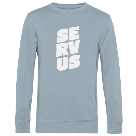 Herren Premium Bio Sweatshirt Servus - weiß