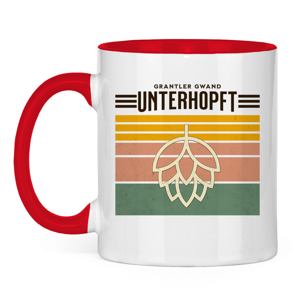 Tasse zweifarbig Unterhopft - schwarz