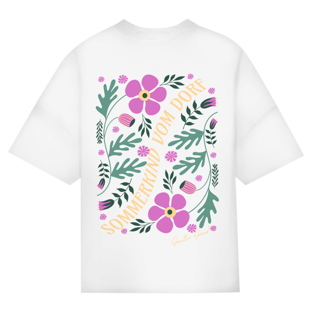 Bayerisches Oversize T-Shirt Frauen - Sommerkind vom Dorf - Grantler Gwand